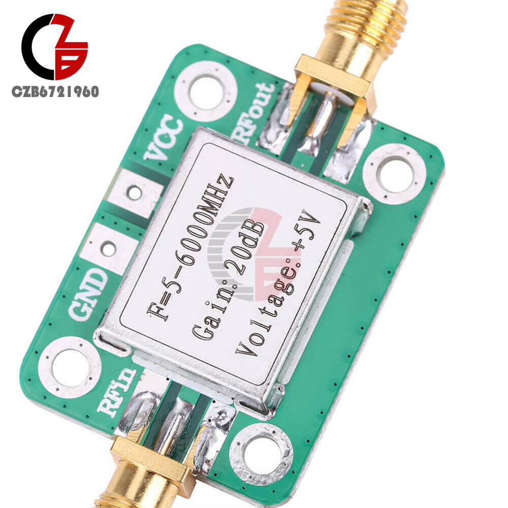 1PC 5M-6GHz RF Broadband Signal Amplifier Power Amplifier Gain 20dB VFH UHF SHF