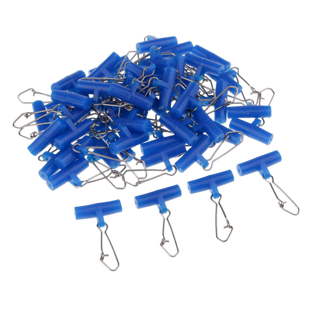 50Pcs High-strength Fishing Sinker Slide with Stainless Steel Snap Connector