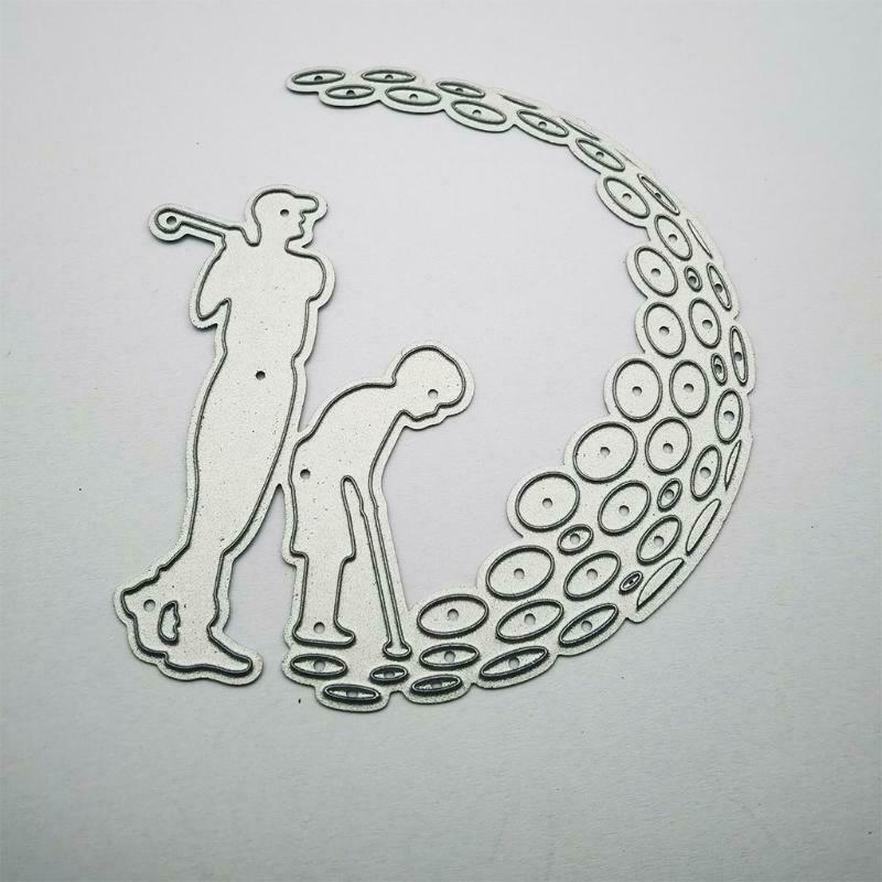 Parent-child Golf Carbon Steel Cutting Dies DIY Scrapbooking Photo Album Paper