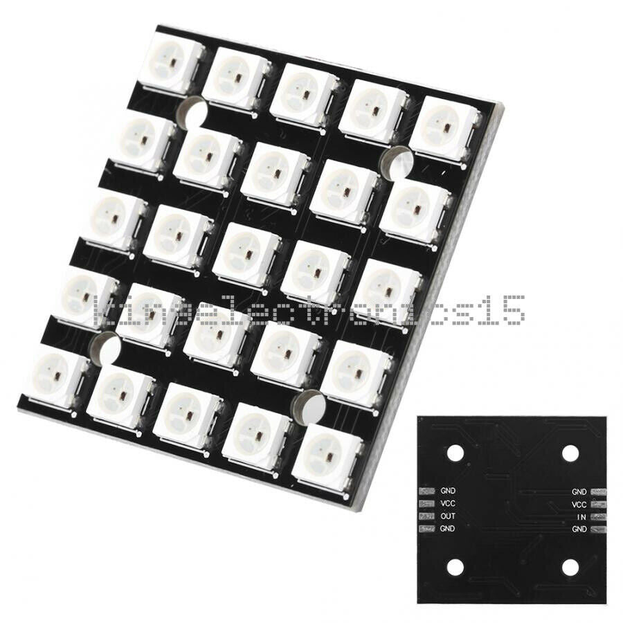 WS2812B 25 BIT 5X5 5050 RGB LED Full Color Driver Color Lamp Development Board