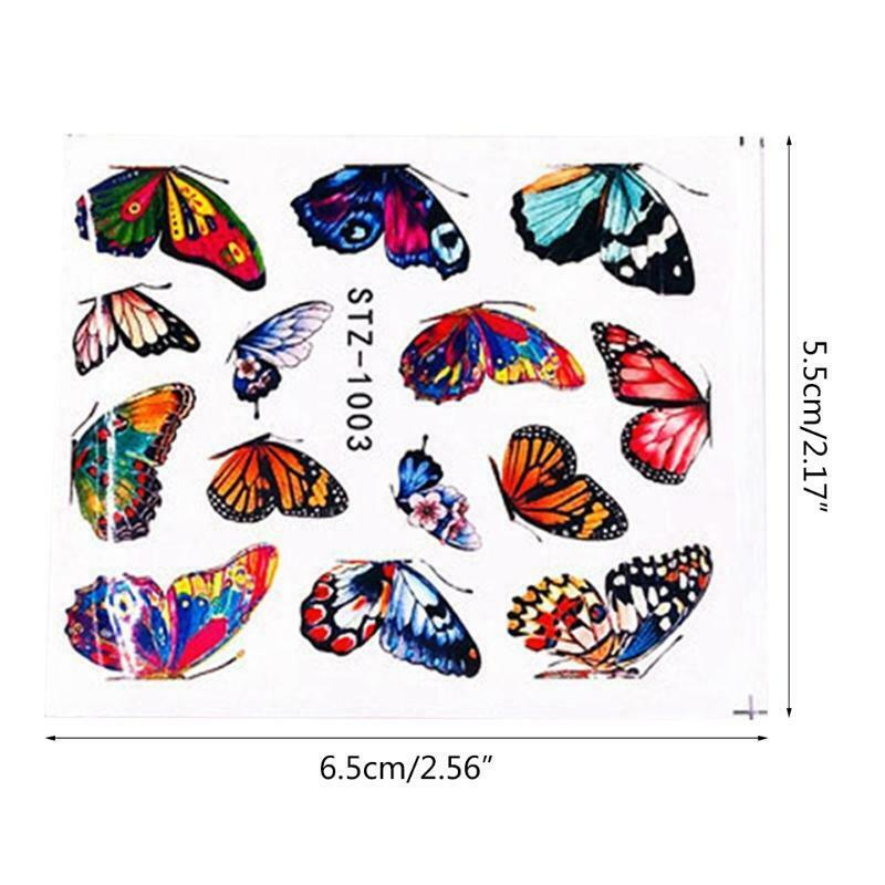 Butterfly Nail Art Stickers Decals Self-Adhesive Nail Decals Butterfly Toenail