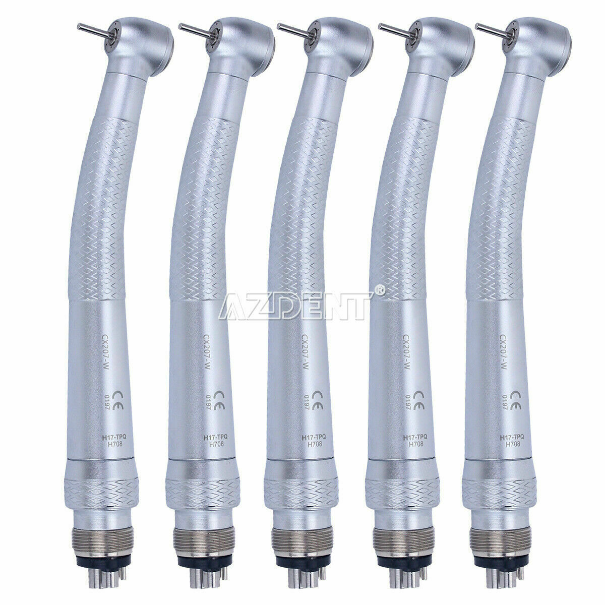 3 X Dental High Speed Handpiece Torque Head W/4Hole Coupler Coupling Push AZDENT