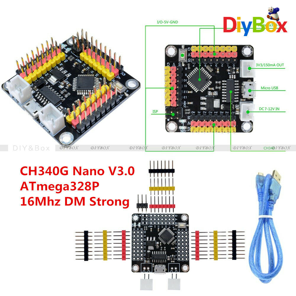 Nano V3.0 Micro USB 16Mhz CH340G ATmega328P Controller Driver Board For Arduino