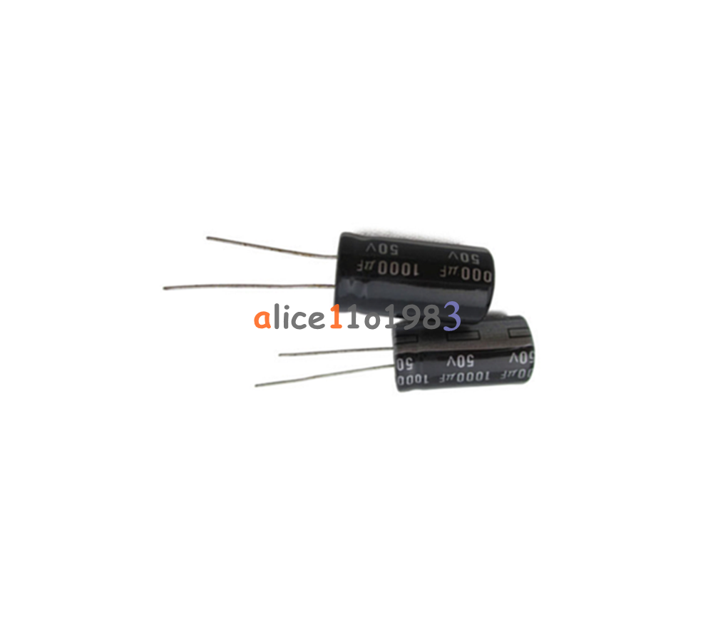 5PCS 1000uF 50V 105C Radial Electrolytic Capacitor 13x21mm