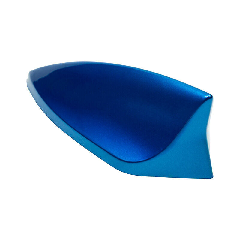 1x Blue Car Roof Shark Fin Style Antenna AM/FM Radio Signal Aerial Decor Cover
