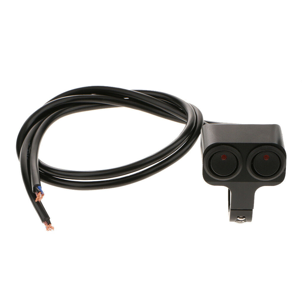 25mm Motorbike Handlebar Headlight Fog Spot Light Dual On Off Control Switch