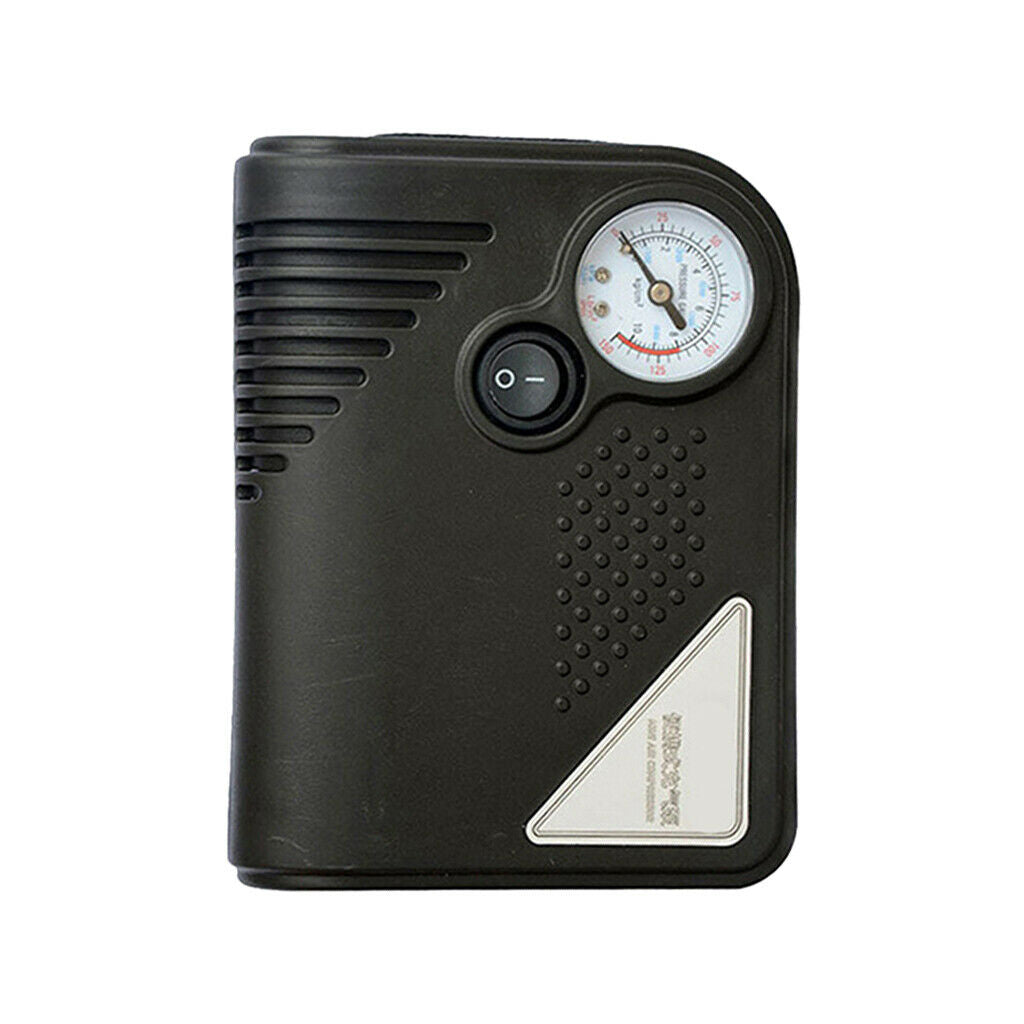 Electric Air Compressor Tire Inflator Black ABS