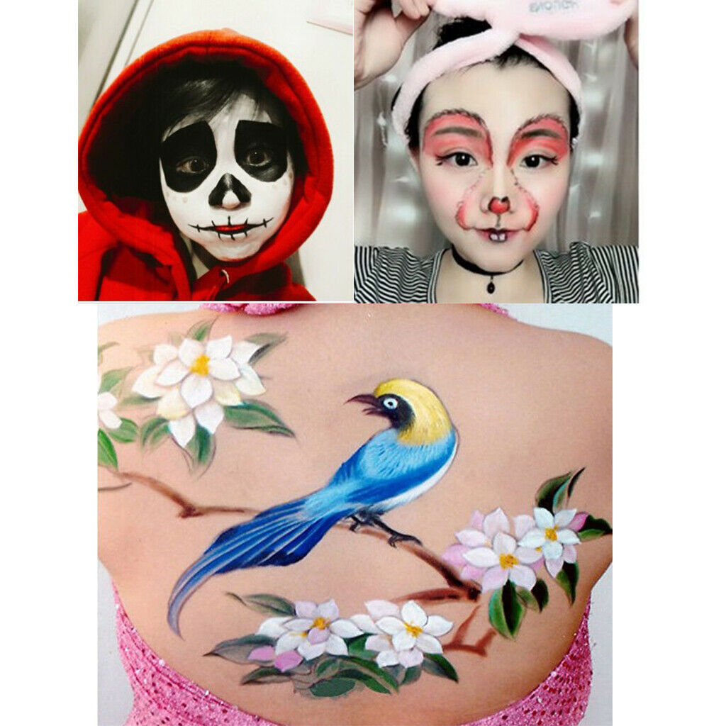 15 Colors Halloween Face Paint Kit Palette Professional Art Painting Make Set