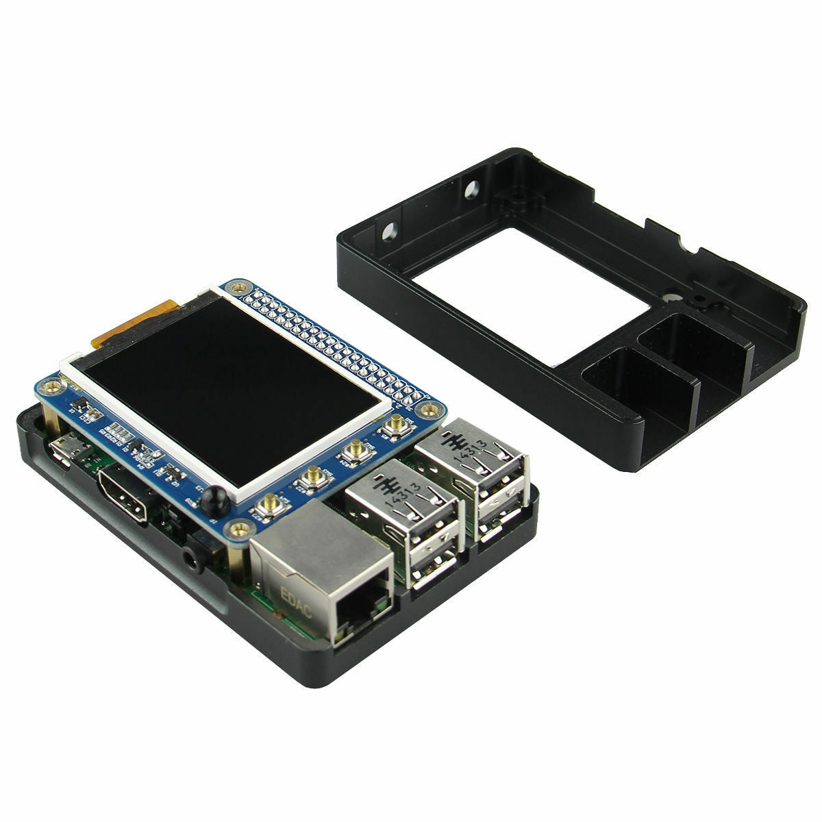Aluminum Enclosure / Case Box + 2.2 inch High PPI TFT LCD Kit for Raspberry Pi 2