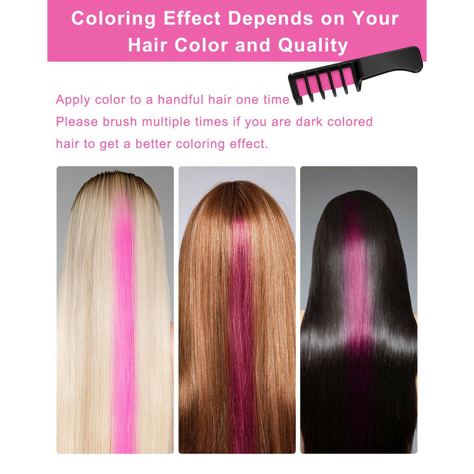 Hair Dye Color Comb Chalk Coloring Party Bright Hair Color Dye for Girls