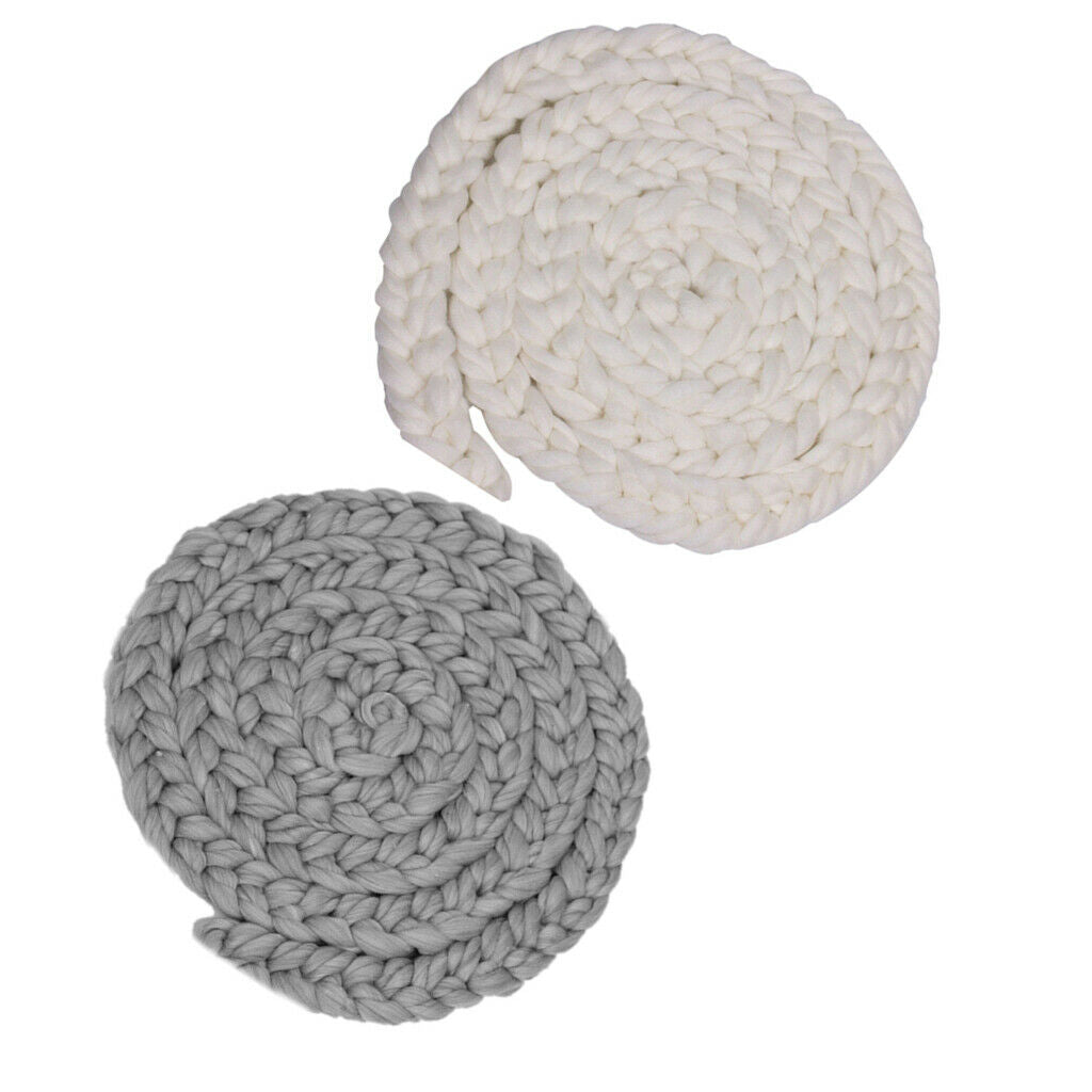 2pcs Baby Boy Girls Soft Cotton Knitting Ball Blanket Photography Props Rug