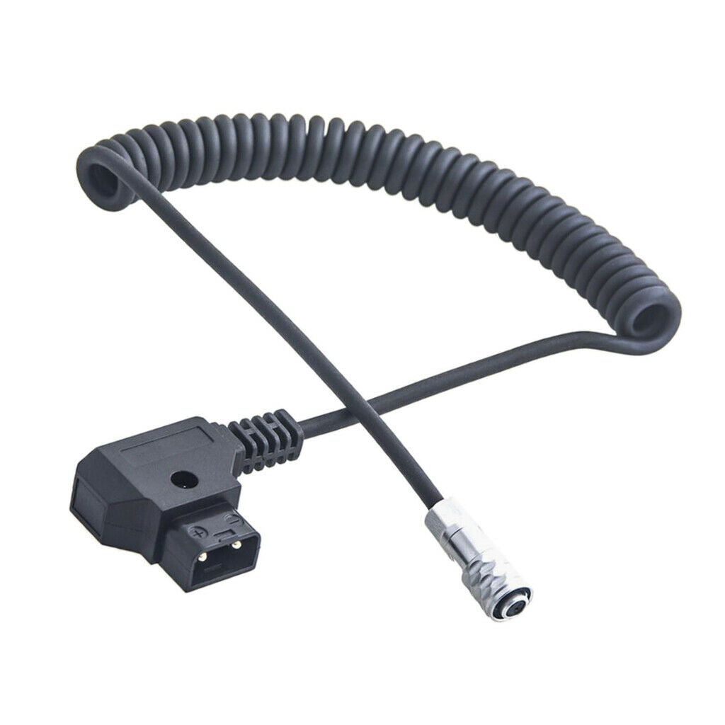 D-Tap to 2 Pin Female Plug Connector Spring Power Cable for BMPCC 4K Camera