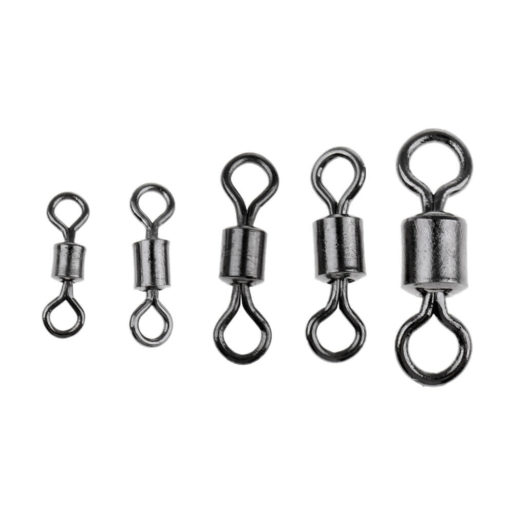 250Pcs Ball Bearing Stainless Steel Fishing Rolling Swivels Connectors