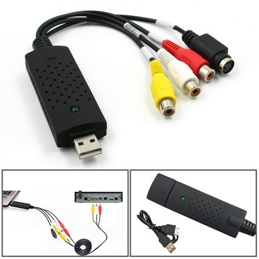 USB Video Audio AV Capture Card Recorder Tape DVD Player To Computer Win10 8 7 B