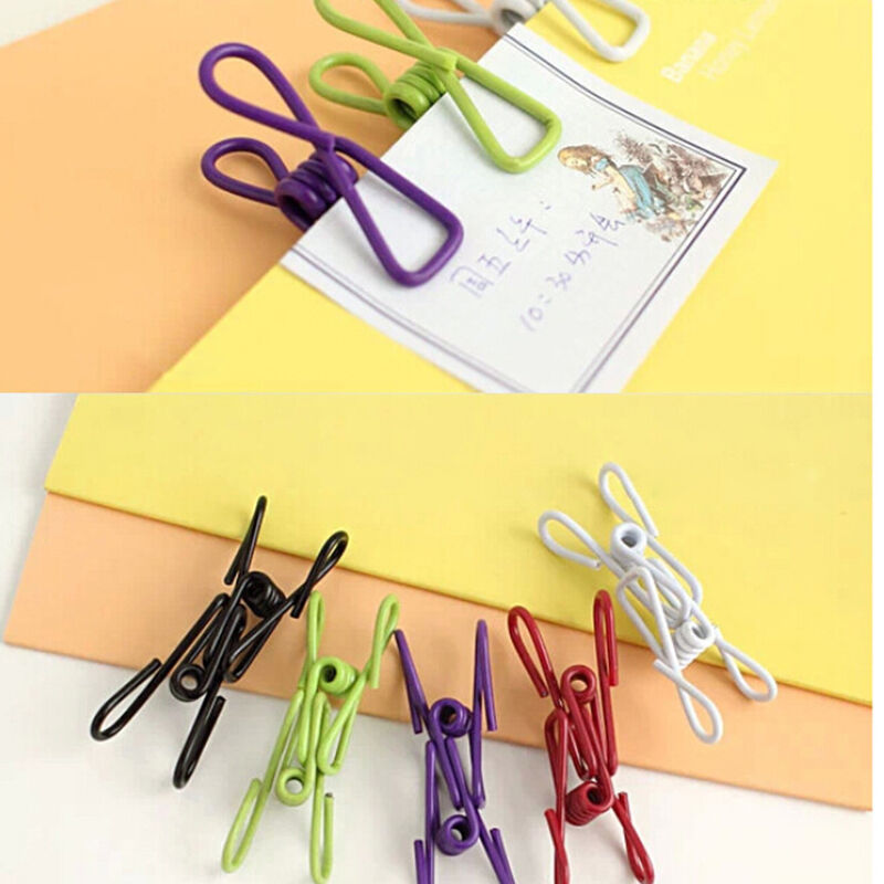 New Metal Clamp Clothes Laundry Hangers Strong Grip Washing Line Pin Pegs.l8