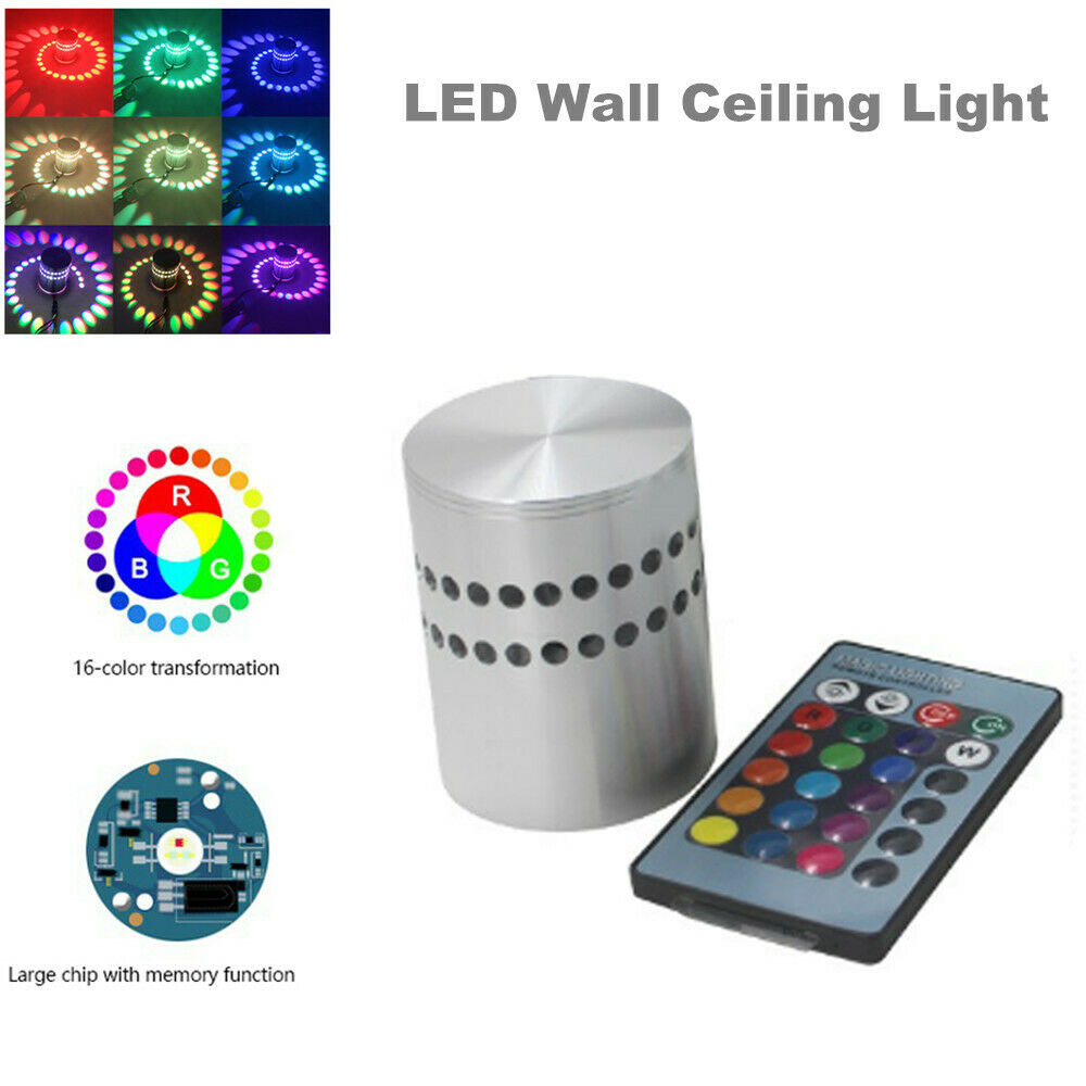 3 LED Wall Light Spiral Lamp Sconce Lighting Home Bedroom Fixture KTV Decorate