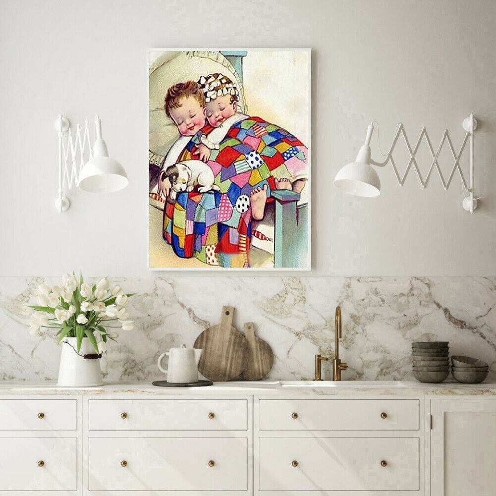 5D Diamond Painting Little Boy DIY Full Round Drill Mosaic Rhinestone Craft  @