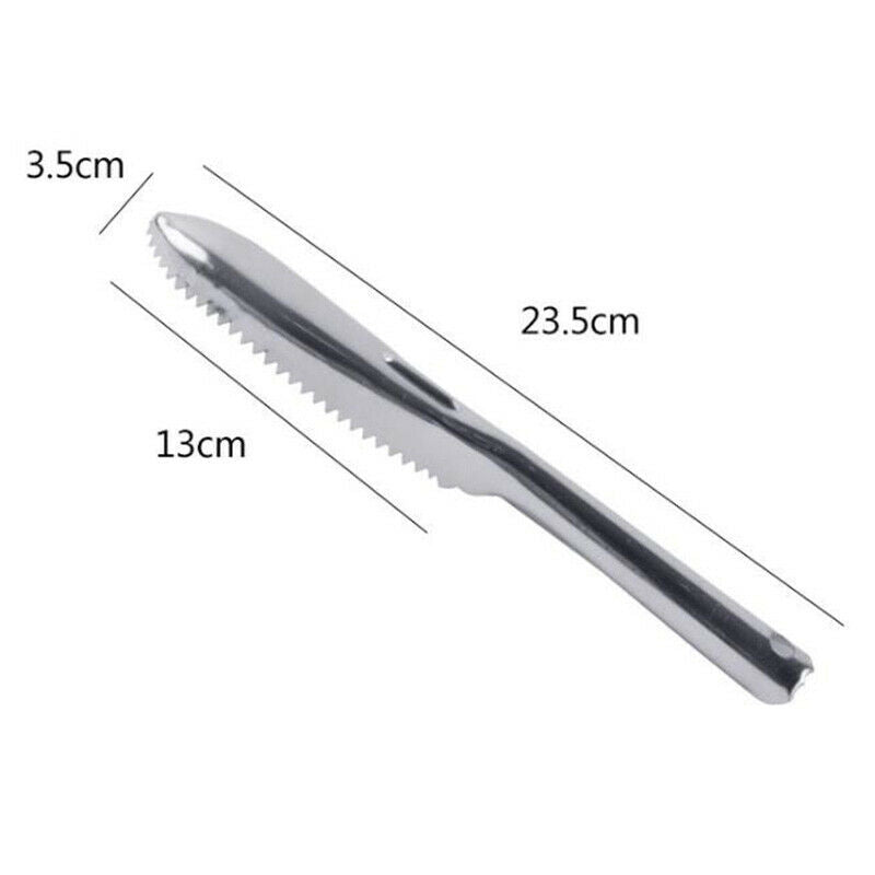 1PC Stainless Steel Fish Scale Remover Cleaner Scaler Scrapers & Kitchen .l8