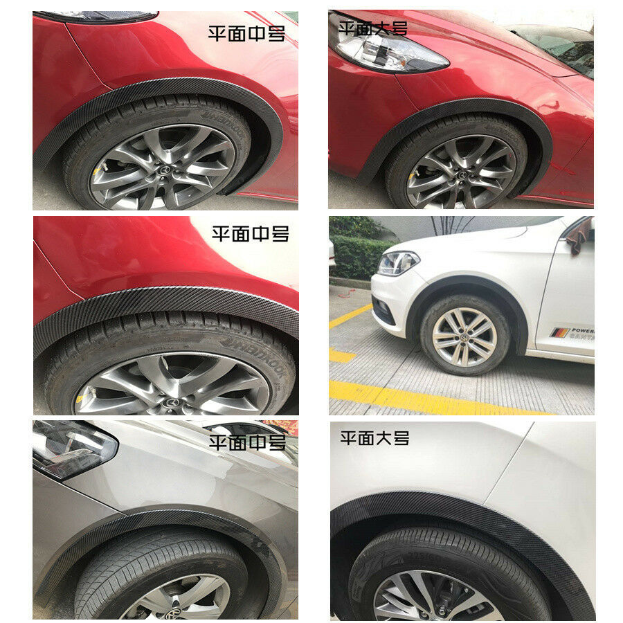 DIY Black 2X 5.5cm Widening Car Fender Flare Wheel Eyebrow Trim Protector Stripe