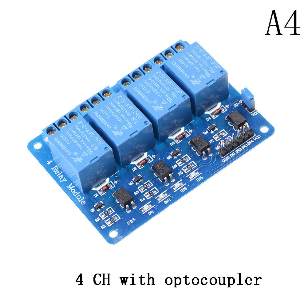 5V 4 Channel Relay Board Module With Optocoupler LED for Arduino PiC ARM .l8