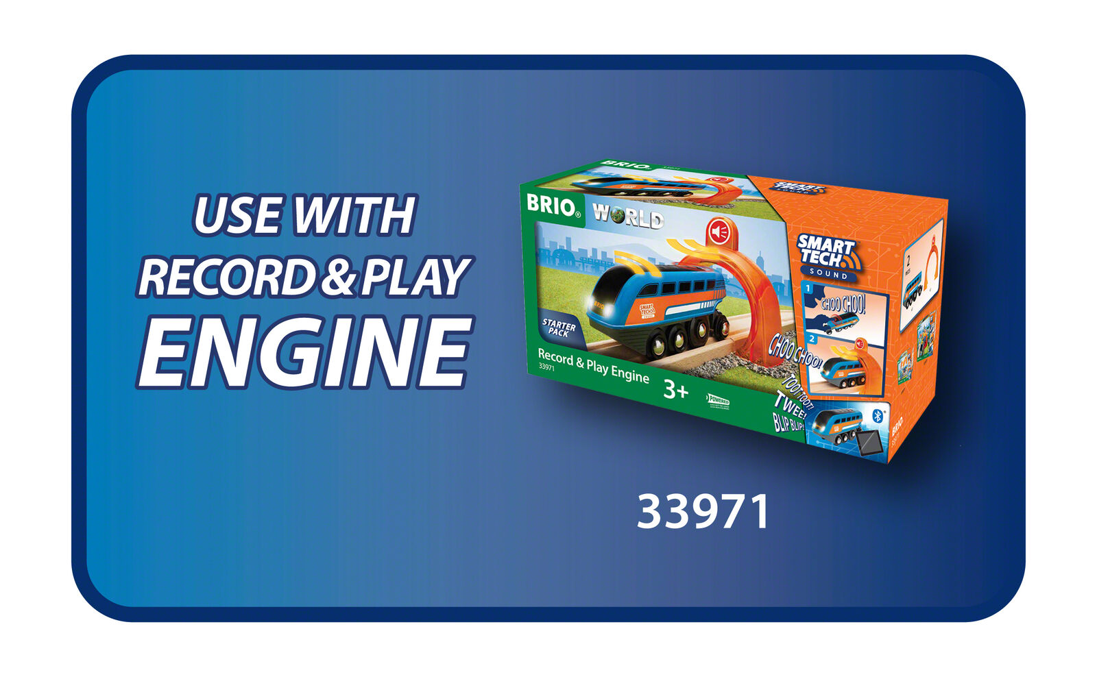 33976 BRIO Smart Tech Sound - Rescue Action Tunnel Kit Wooden Plastic Train Trac