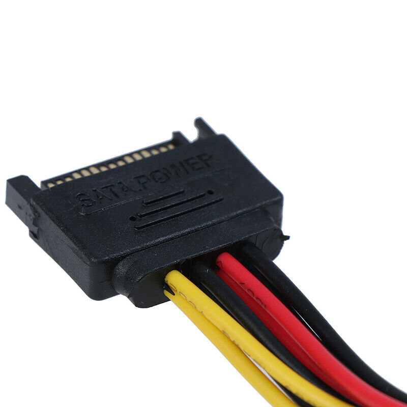15Pin SATA Male to Double 4 Pin Molex Female IDE HDD Power HardDrive Ca-DD