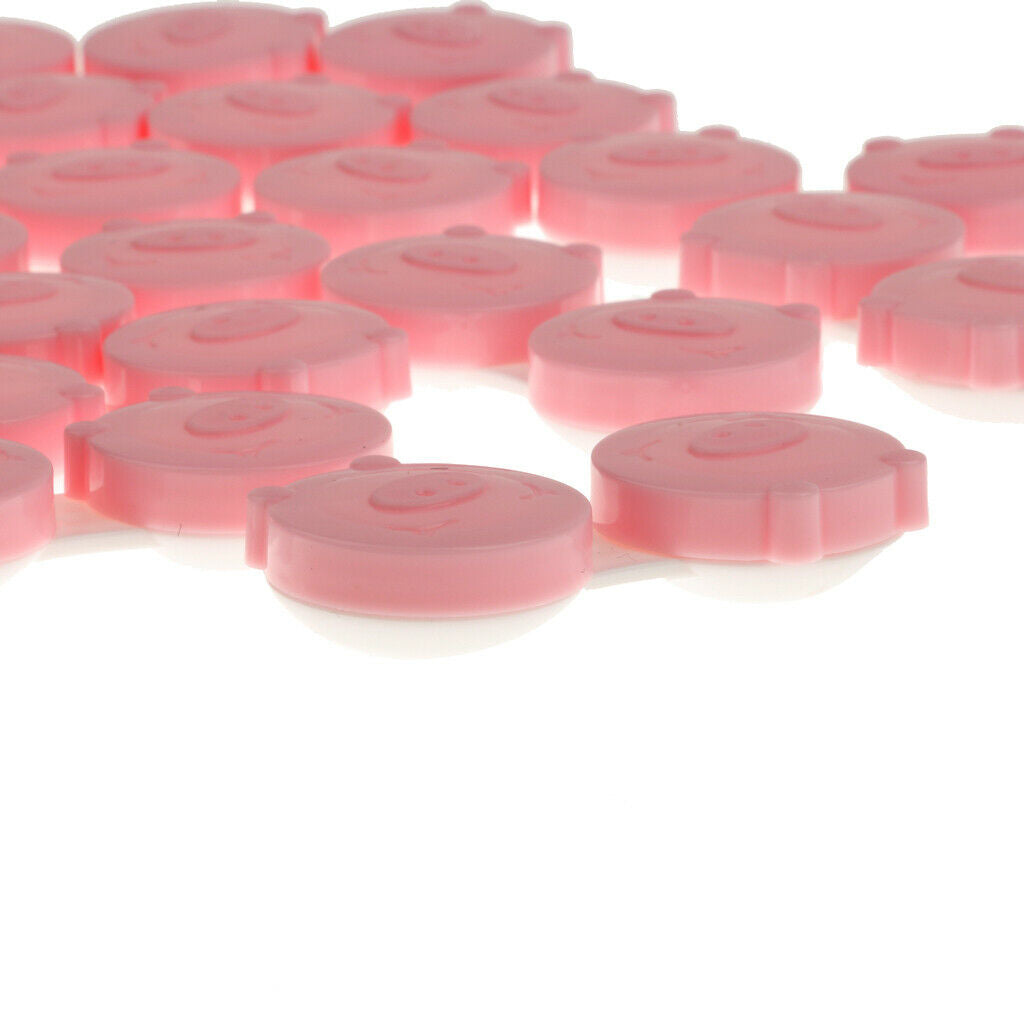 20pcs Portable Pig Shape Contact Lens Holder Soak Container Travel Case Pink