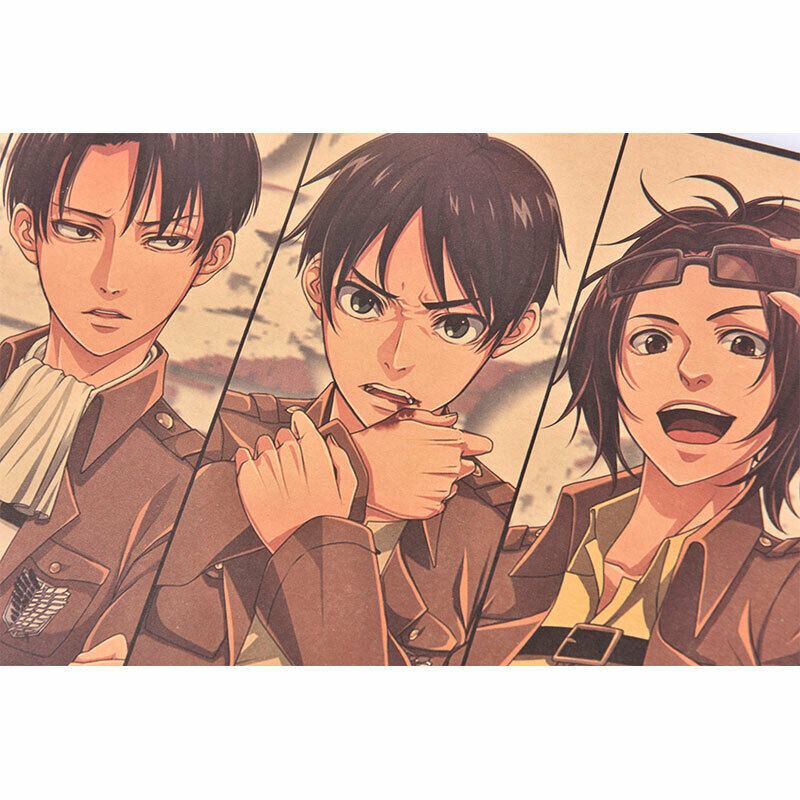 Character Collection Poster Cartoon Anime Kraft Paper Wall Stick.l8
