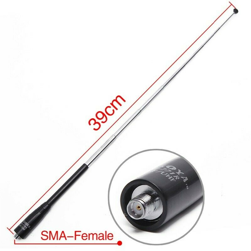 NA-771R Telescopic SMA-Female VHF/UHF Dual Band Antenna for BaoFeng UV-5R 888S