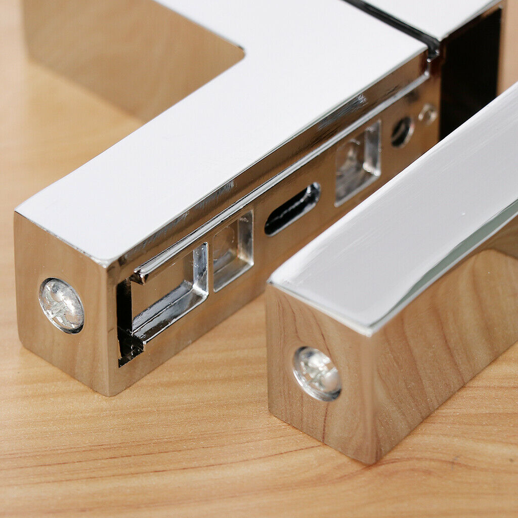 2 pcs. Glass shelf brackets for wall mounting glass clip clamp L