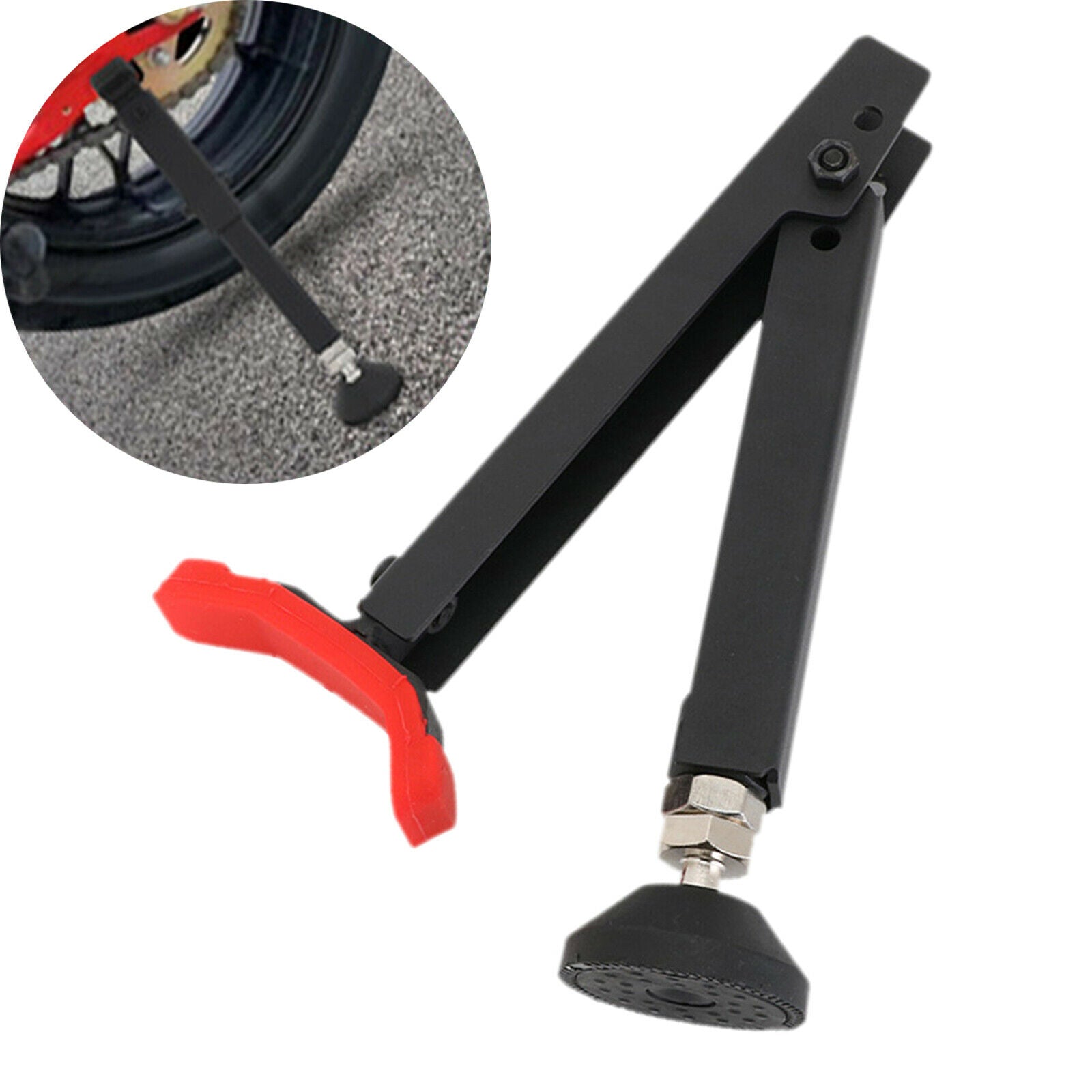 Motorcycle Wheel Support Side Stands for Scooter Dirt Bike  red
