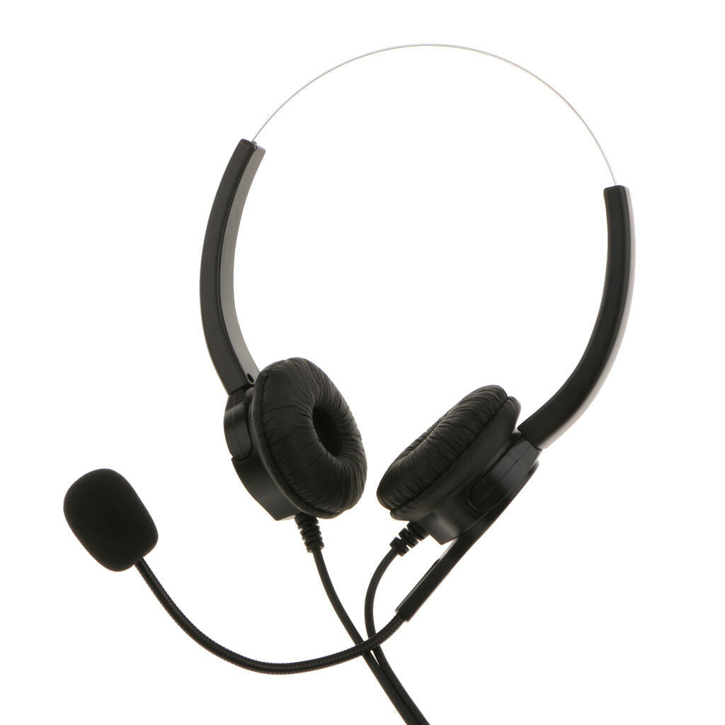RJ9 Call Center Noise Cancelling Headset Headphone for Desk Telephone