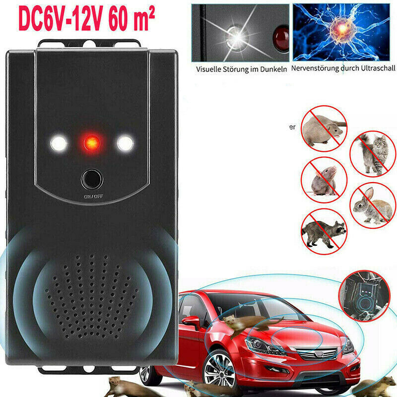 Ultrasonic Pest Mouse Rat Rodent Control Repeller Deterrent Car Engine Protector