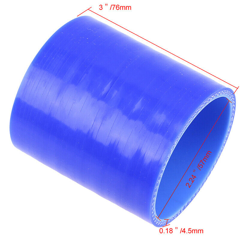 1PC 57mm Inner Diameter Car Silicone Hose Tube Intake Pipe Straight Universal