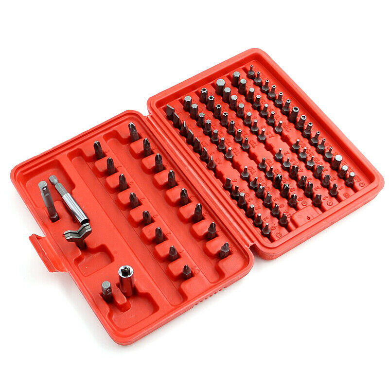 100pcs Assorted Screwdriver Bits Set Hand Tool Box Drill Washer Sleeve Security