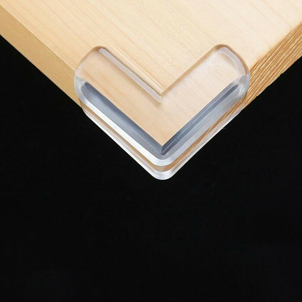 4x Clear Rubber Furniture Corner Edge Table Cushion Guard Protector Baby Safty