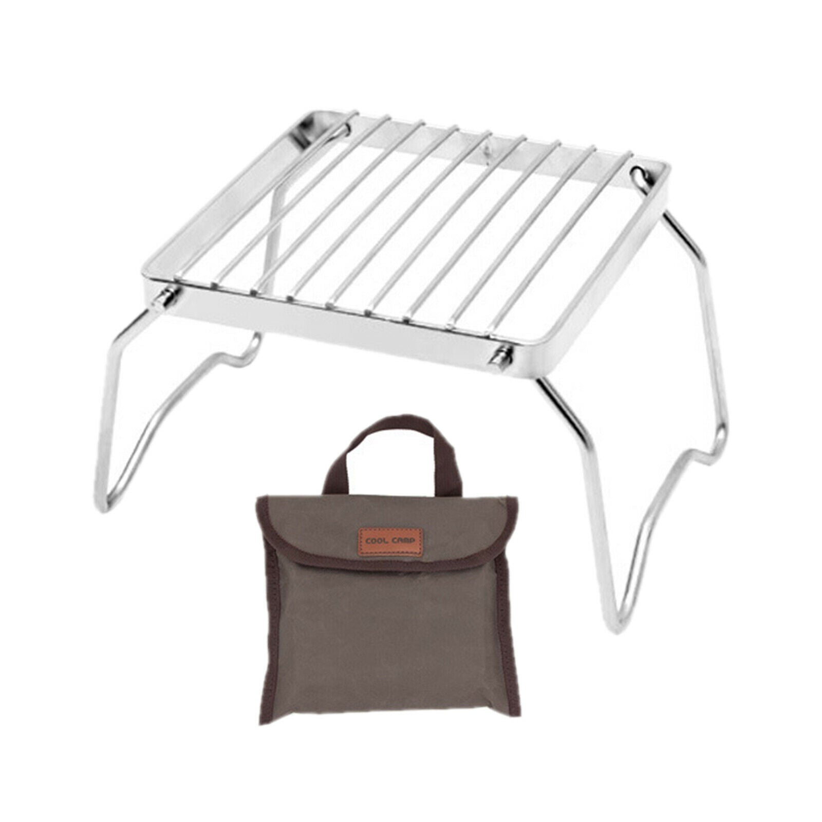 Portable Stainless Steel Grate Mini Folding Campfire Grill Fire Pit Camping