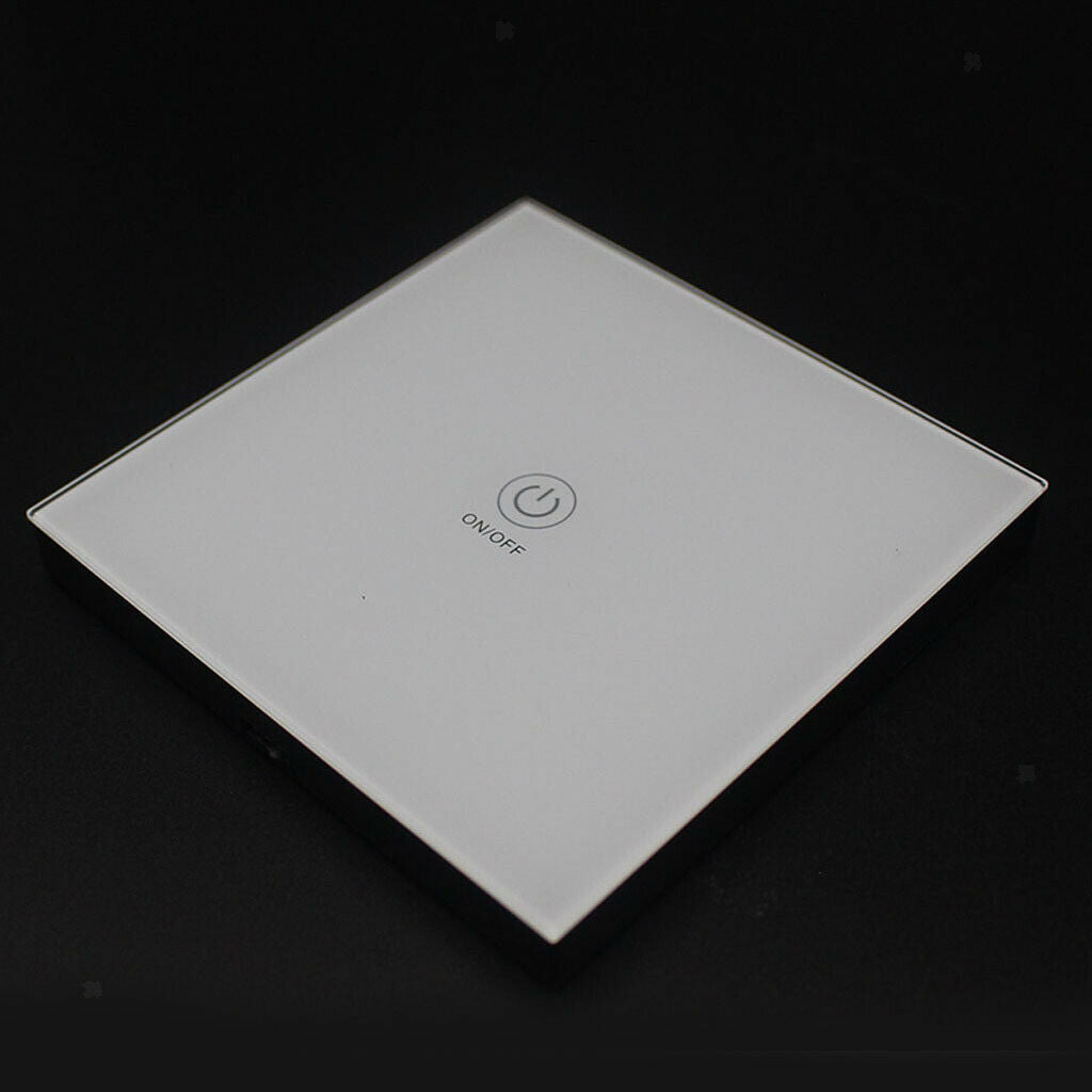 1 Way New Smart Home Wireless Remote Control Touch Switch Wall Panel White
