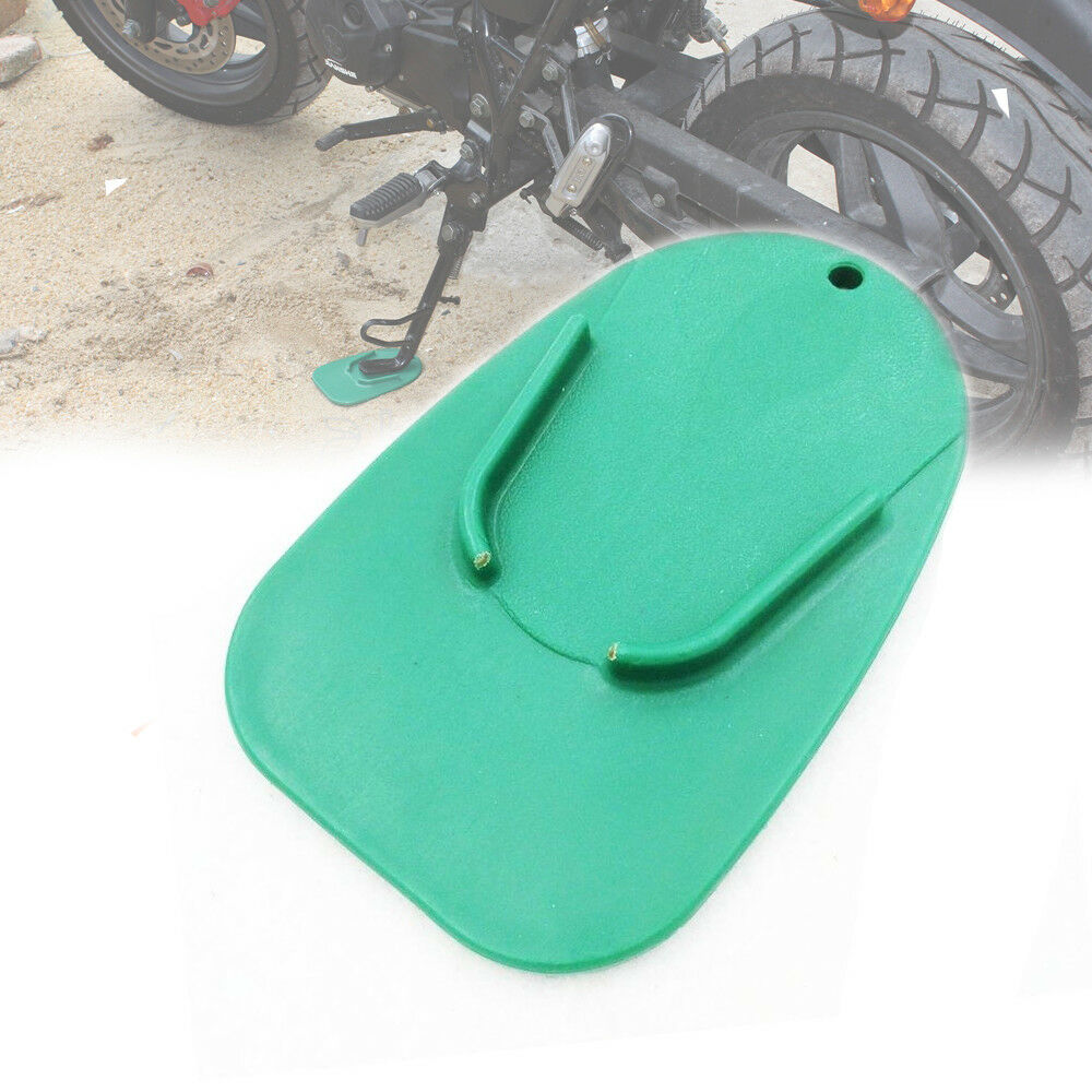 Green kickstand plate pad Universal fit for Universal motorcycle 5"x3.2"