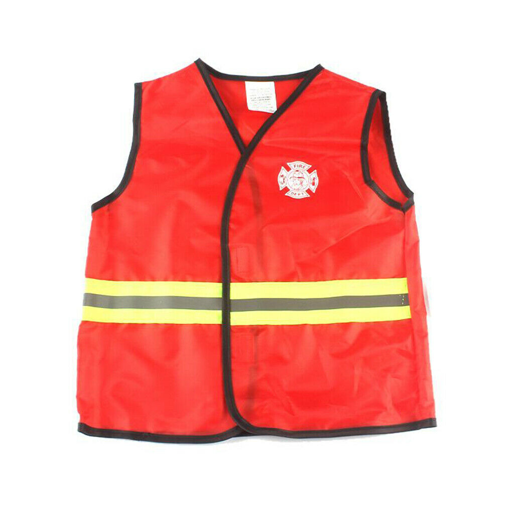 Kid Fireman Role Costume Role Play Firefighter Dress Up Clothes Costume 3-7