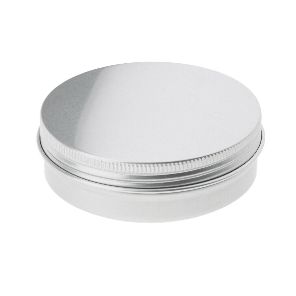lOT 30 Empty Aluminum Tins Cans with Screw Lids Container Jar Top Round