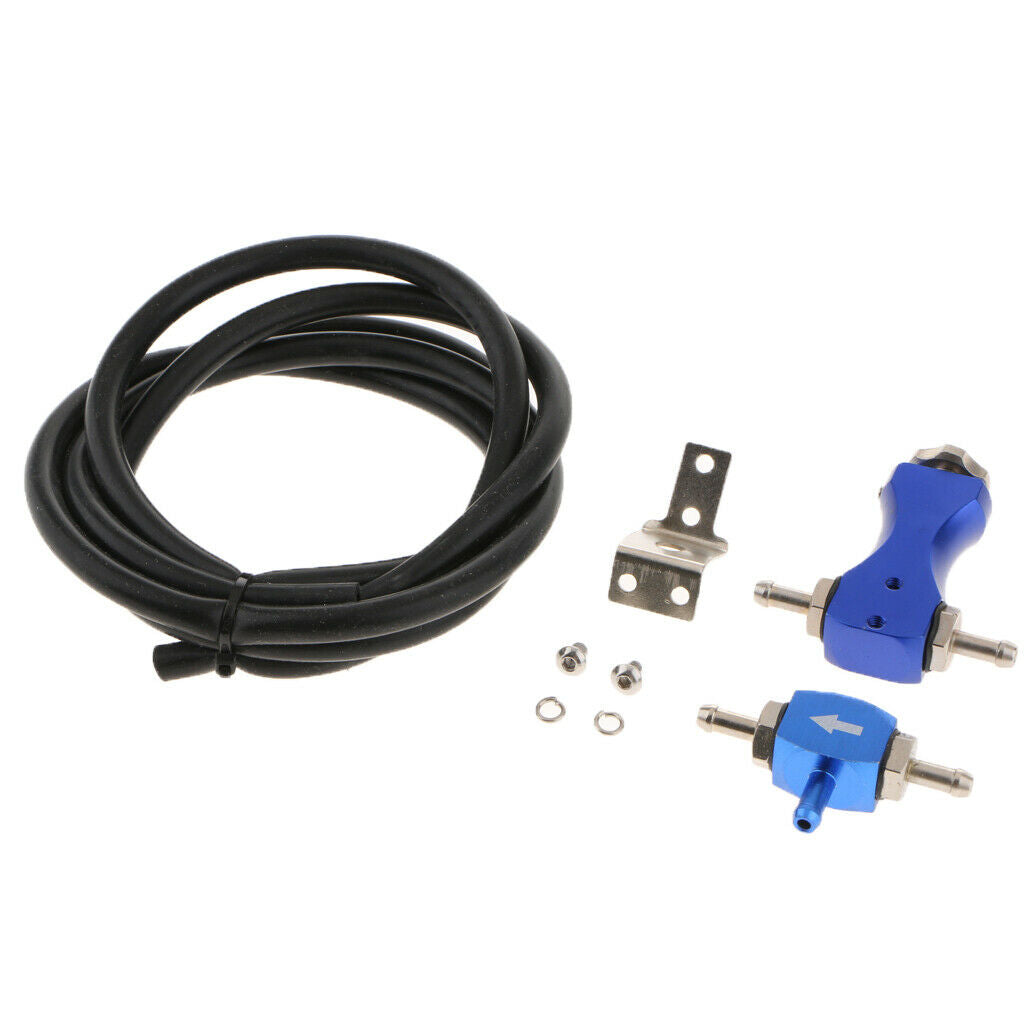 Adjustable Manual Turbo Boost Controller Turbocharger Bilateral Valve Blue