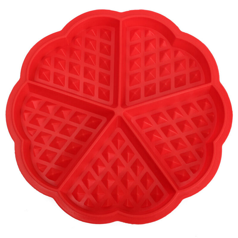 1Pcs Silicone Mini Round Waffles Pan Cake Baking Mould Mold Waffle Tray b.l8