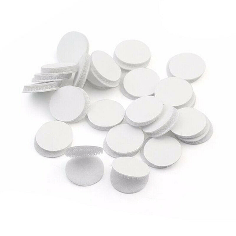 250pairs Dots Self Adhesive Fastener Tape 10mm Round Coins Hook Loop Magic SFCA