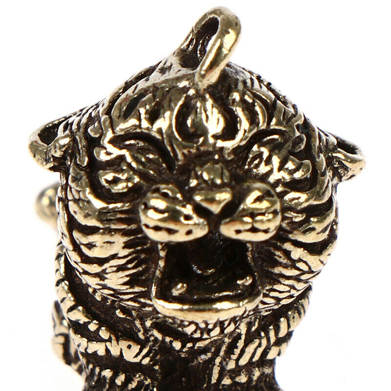 Brass Cartoon Little Tiger Keychain Pendant Zodiac Tiger Small PendantFCA