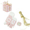 Patterned Ribbon Paper Box Boy Party Favor Gifts Candy Packing Boxes Pink