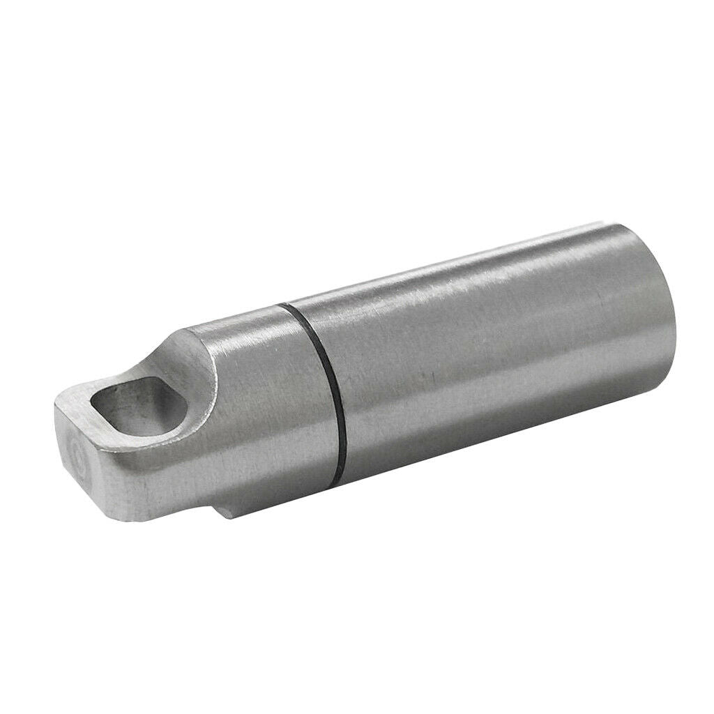 Waterproof pill capsule / match case battery holder case, stainless steel