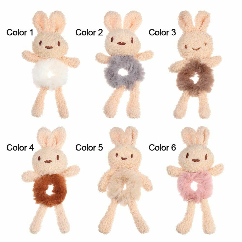 Ponytail Decorate HairHoop Plush HairBands Rabbit Hair Ties Headband
