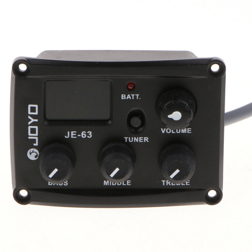 3 Band Ukulele Preamp Piezo Pickup EQ Equalizer Tuner