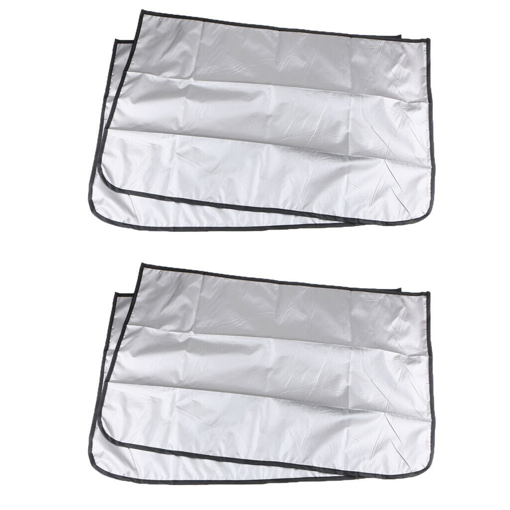2 pairs of magnetic sun protection curtains with double sides for sloping
